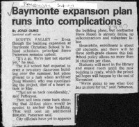 Baymonte expansion plan runs into complications