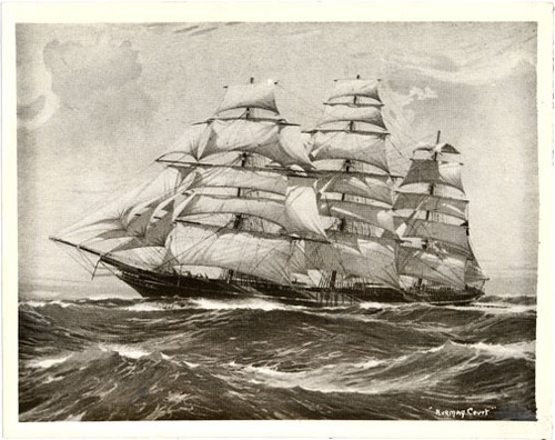 [Painting of sailing ship "Norman Court"]