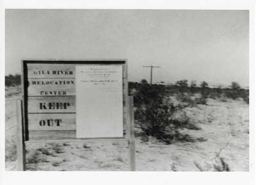 Entrance Sign for Gila Relocation Center