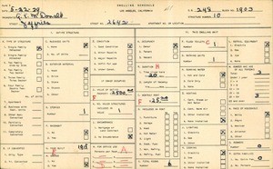 WPA household census for 2642 JEFFERIES AVE, Los Angeles