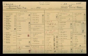 WPA household census for 1261 ELYSIAN PARK AVENUE, Los Angeles