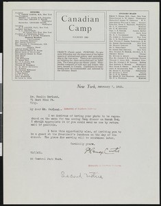 Lenox G. Curtis, letter, 1922-02-07, to Hamlin Garland