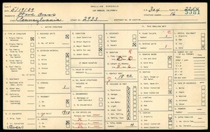 WPA household census for 2933 PENNSYLVANIA, Los Angeles