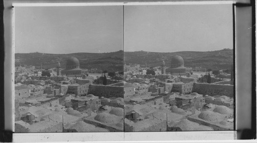 Mount Moriah and Dome of the Rock from Mt. Zion, Jerusalem
