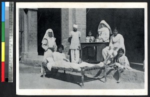 Treatment at the mission clinic, Lahore, Pakistan
