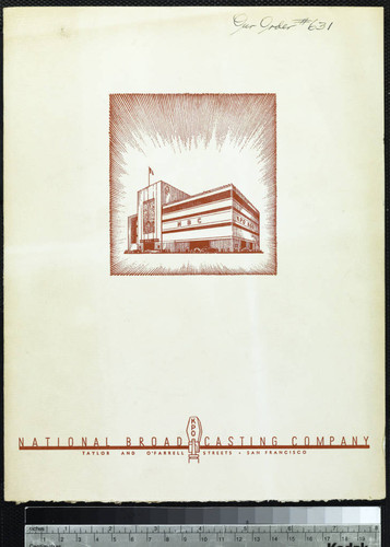 [National Broadcasting Company, inc.] [NBC]. Brochure cover