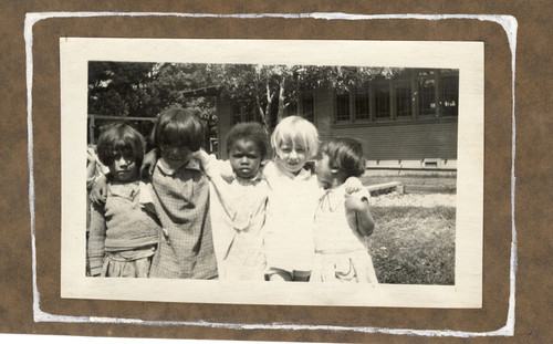 Five Children Outside of Palm Street Kindergarten