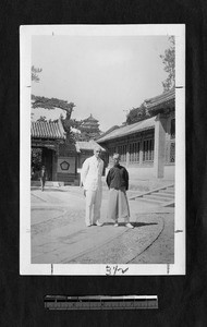 John Leighton Stuart and Rev. Timothy Lew, Yenching University, Beijing, China, ca.1931
