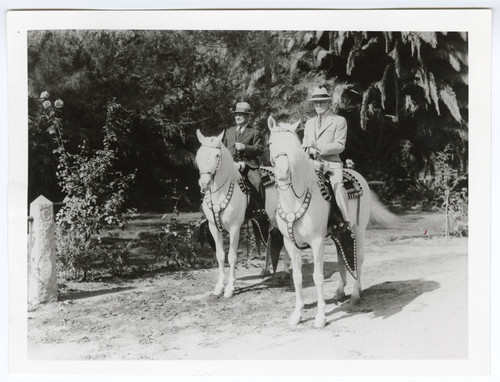 Adolfo Camarillo and Thomas Clarke on Horseback