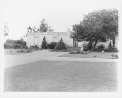 Mausoleum at Cypress Hill Cemetery, Petaluma, California, about 1975