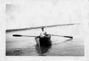 Hal Rebarich rowing