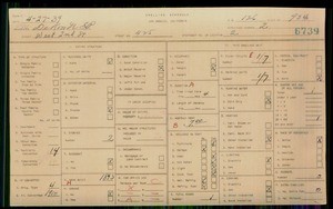 WPA household census for 425 W 2ND STREET, Los Angeles