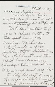 Mary Isabel Garland, letter, 1917-04-14, to Hamlin Garland