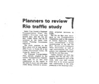 Planners to review Rio traffic study