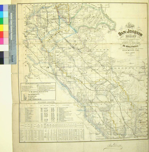 Map of the San Joaquin Valley from latest and most authentic sources and from Actual Surveys / Drawn and Published by M. Walthall