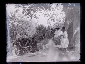 Open air meeting, Bara, Madagascar, ca.1893