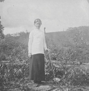 Christine Johansen (Sister Sara), the first woman missionary in India, 1888-97. Tirukoilur 1890