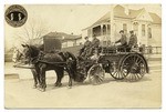 [Horse-drawn wagon on residential street, Sacramento, Calif.]