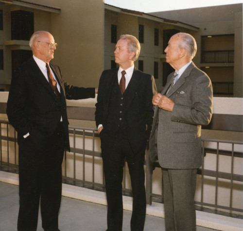 L to R: President Howard White, Dean Ron Phillips, George Page