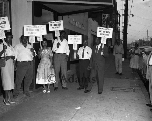 NAACP Employment Discrimination Demonstration, Los Angeles, 1957