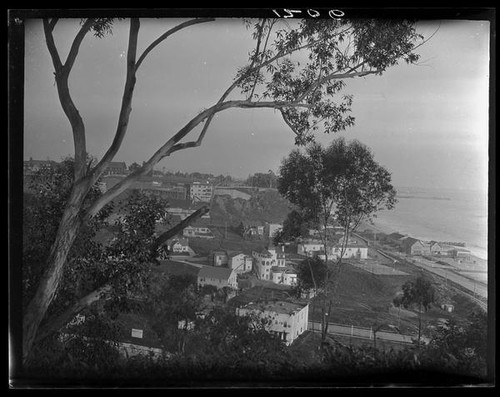 View from Huntington Palisades towards Santa Monica Canyon, Pacific Palisades, 1929