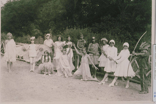 Children in costume for one of Nancy Kendall Robinson's concerts in Pacific Palisades