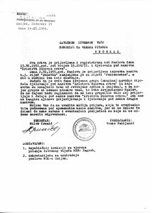 Letter, Pentecostal Church of Christ, Osijek, 1960