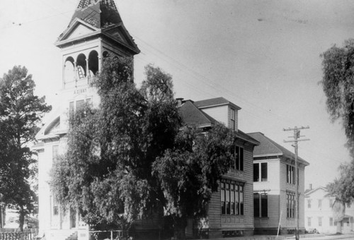 Old Central Grammar School being torn down in 1923