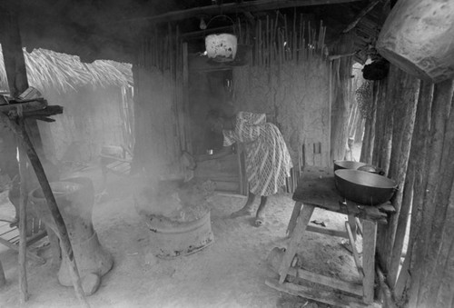 Woman cooking, San Basilio de Palenque, Colombia, 1977