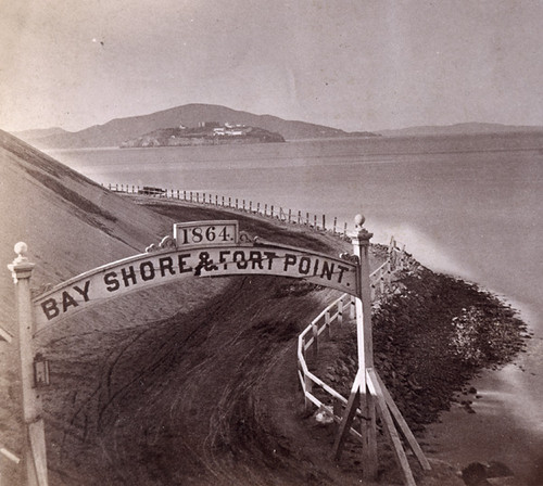 119. Alcatraz Island from Bay Shore and Fort Point Road, San Francisco