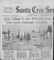 UCSC College III Gets $500,000 Grant from Crown Zellerbach Foundation