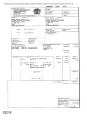 Dorchester Int Lights cigarettes invoice from Gallagher International Limited