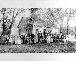 Geyserville School and students, Geyserville, California, 1880