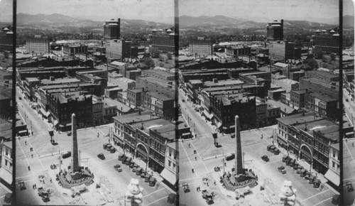 West from Jackson Building to Park Square along Patton Ave. and City of Asheville, N.C
