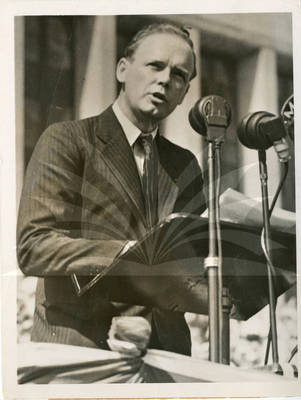Charles Lindbergh Speaking at Soldier Field