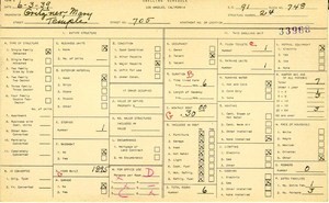 WPA household census for 705 W TEMPLE ST, Los Angeles