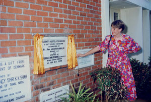 Tamil Nadu, South India. Dedication of the new 3rd floor, the Women's Christian Hostel (WSCH) i