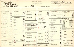 WPA household census for 767 SUNSET AVE, Los Angeles County