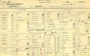 WPA household census for 3420 SABINA, Los Angeles