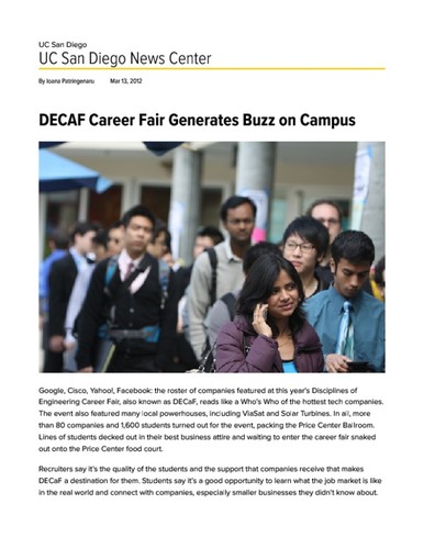 DECAF Career Fair Generates Buzz on Campus