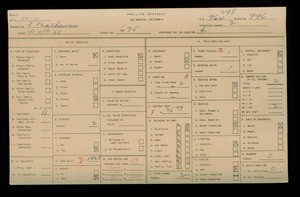 WPA household census for 675 W 11TH STREET, Los Angeles County