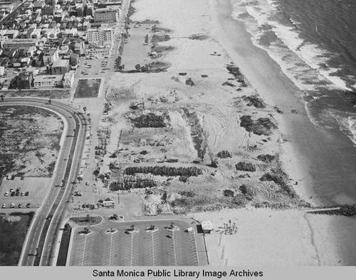 Looking south from the remains of the Pacific Ocean Park Pier, March 27, 1975, 2:00PM