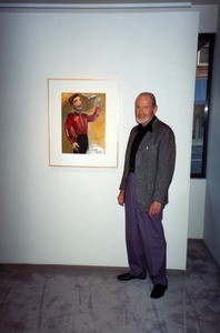 John Quitman with one of his paintings