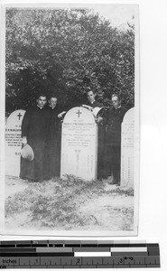 Maryknoll priests visit grave of Fr. Price in Hong Kong, China, 1923