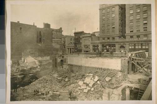 The last of the Chinese Building. N.W. cor. Montgomery & Calif. Sts. March 1926