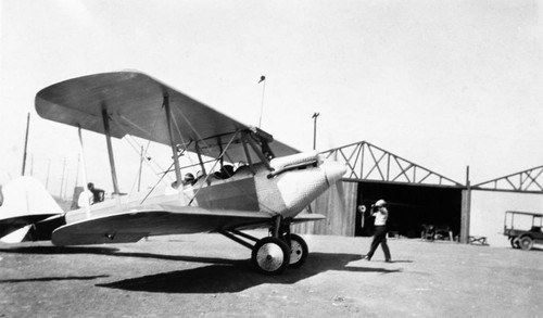 Airplane at Martin's airfield, Santa Ana, ca. 1930