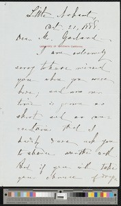 William Dean Howells, letter, 1888-10-21, to Hamlin Garland