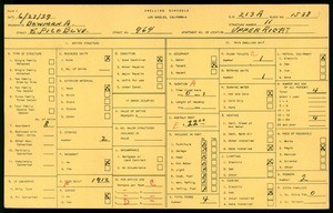 WPA household census for 964 EAST PICO BLVD, Los Angeles