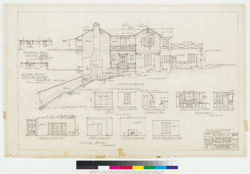 Vollert Residence, south elevations and interiors, San Francisco, 1936