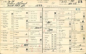 WPA household census for 1233 WEST 257TH STREET, Los Angeles County